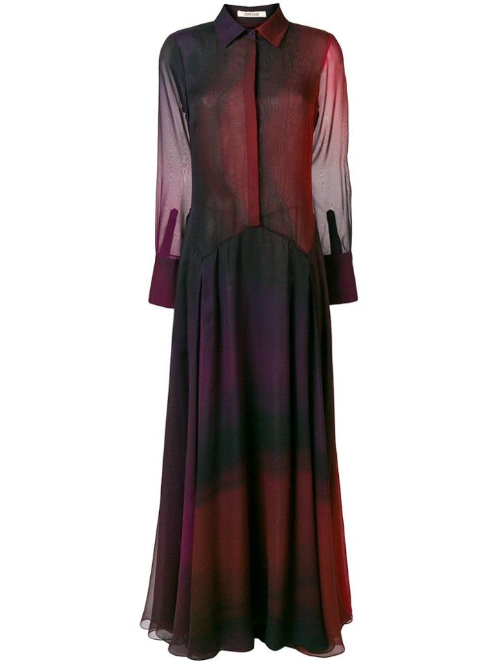 Roberto Cavalli Long Degradé Dress - Multicolour