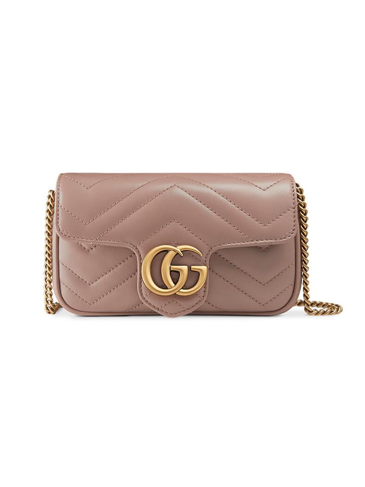 Gucci Gg Marmont Matelassé Leather Super Mini Bag - Nude & Neutrals