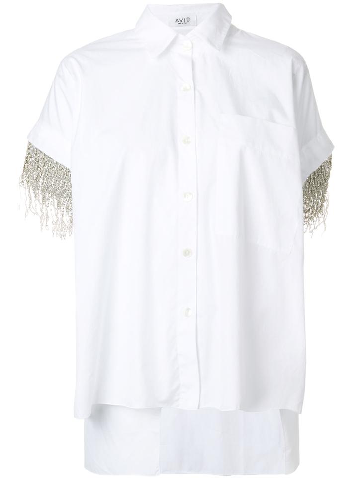Aviù Crystal Embellished Shirt - White