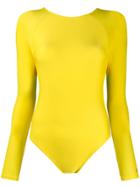 Perfect Moment Open Back Swimsuit - Yellow