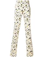 Romeo Gigli Vintage Geometrical Flowers Slim Trousers - Multicolour