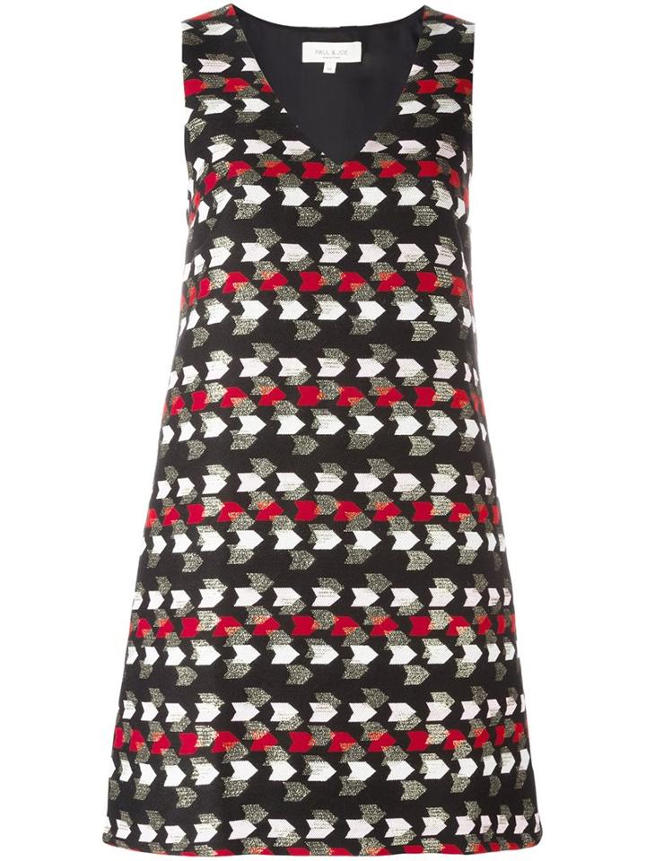 Paul & Joe 'epegasus' Embroidered Short Dress, Women's, Size: 40, Black, Cotton/acrylic/polyamide/wool