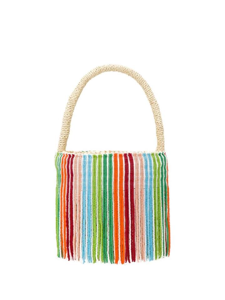 Sensi Studio Rainbow Beaded Bag - Neutrals