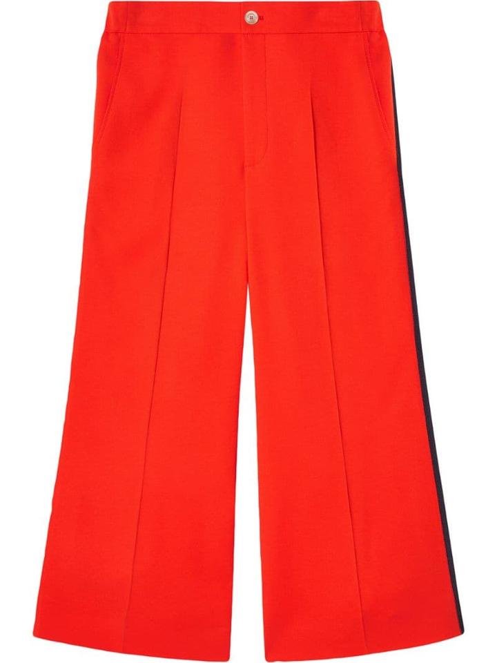 Gucci Viscose Culotte Trousers With Web - Orange