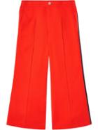 Gucci Viscose Culotte Trousers With Web - Orange