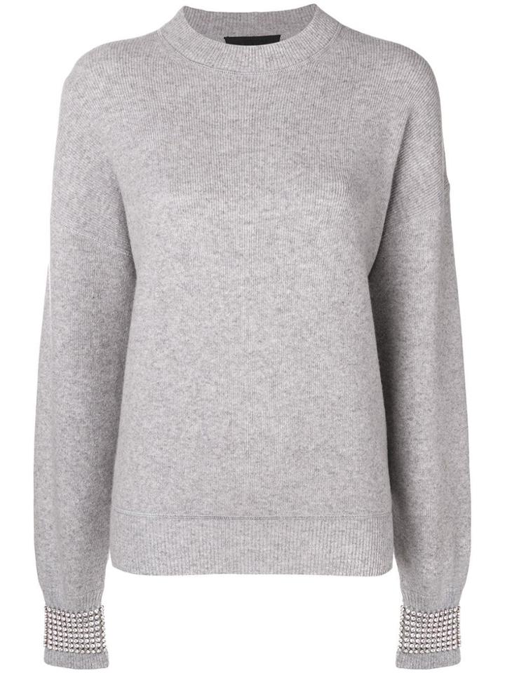 Alexander Wang Crystal Embellished Sweater - Grey