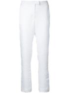 Juan Hernandez Daels - Pencil Trousers - Women - Silk Satin - S, White, Silk Satin