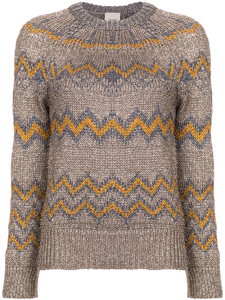 Nude Metallic Zig Zag Jumper