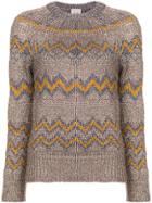 Nude Metallic Zig Zag Jumper