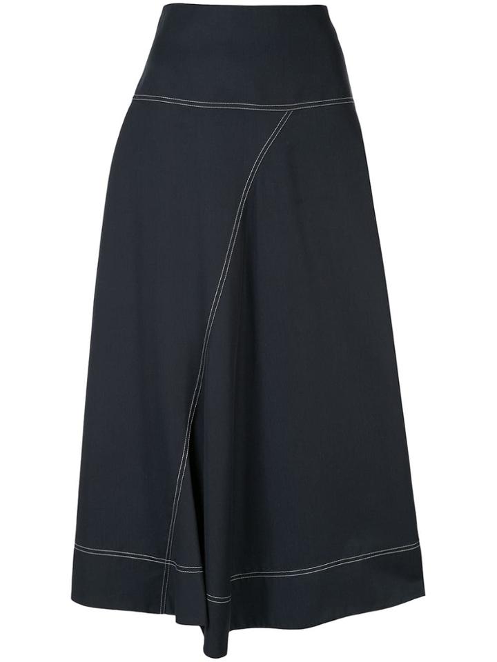 Lee Mathews Jackie Asymmetric Skirt - Blue