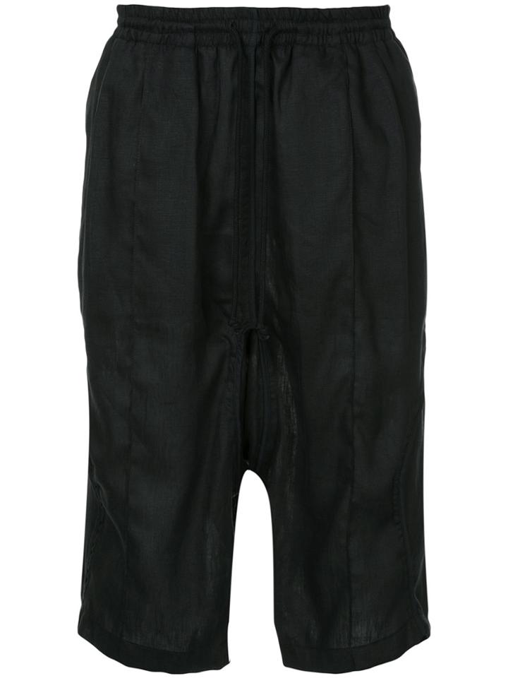 Abasi Rosborough Kyoto Slouched Shorts - Black
