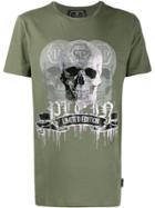 Philipp Plein Crystal Skull Logo T-shirt - Green