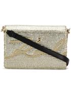 Karl Lagerfeld K/signature Raffia Shoulder Bag - Gold