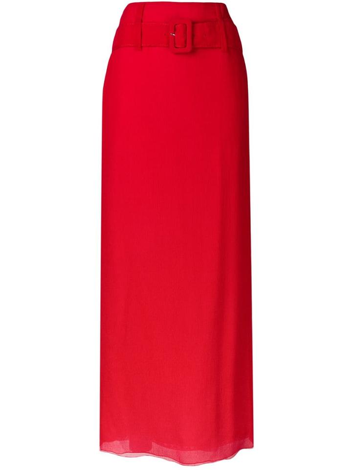 Prada Chiffon Skirt - Red