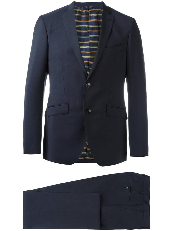 Etro Newmileto Suit, Men's, Size: 52, Blue, Wool/polyester/acetate/cupro