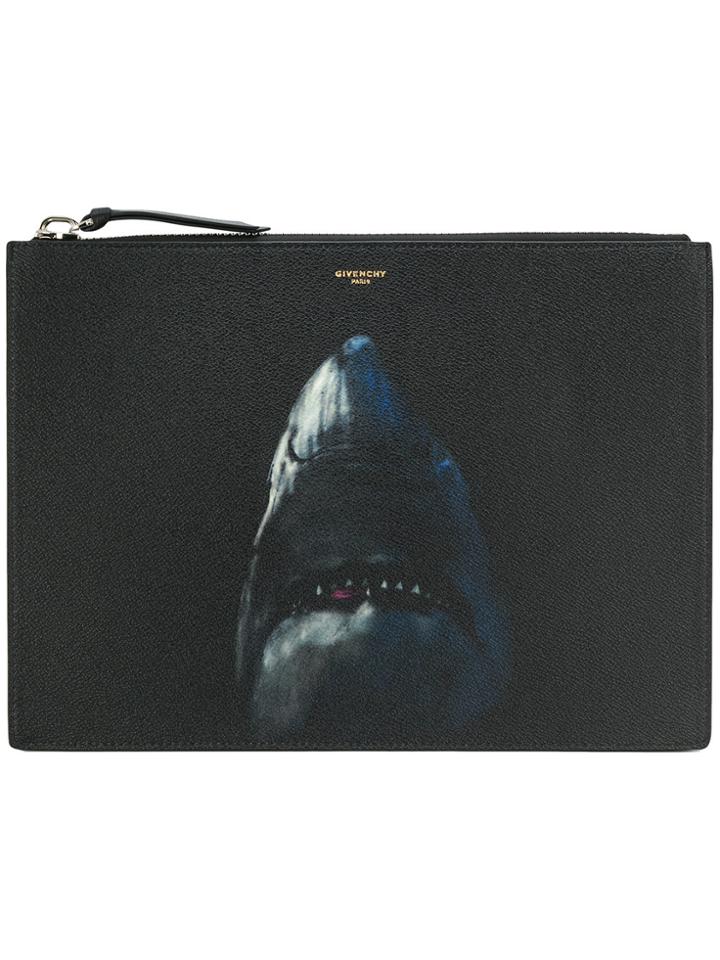 Givenchy Shark Print Pouch - Black