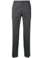 Dolce & Gabbana Striped Cropped Trousers - Grey