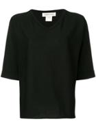 Lamberto Losani Short-sleeve Flared Sweater - Black