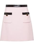 Miu Miu Sequinned Cady Skirt - Pink