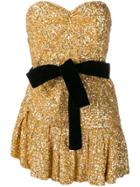 Attico Sequined Mini Dress - Gold