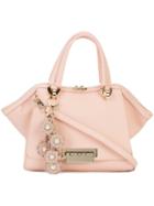 Zac Zac Posen - Flower Embellished Tag Tote - Women - Calf Leather/metal - One Size, Pink/purple, Calf Leather/metal