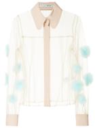 Tu Es Mon Trésor Tulle Flower Shirt - Nude & Neutrals