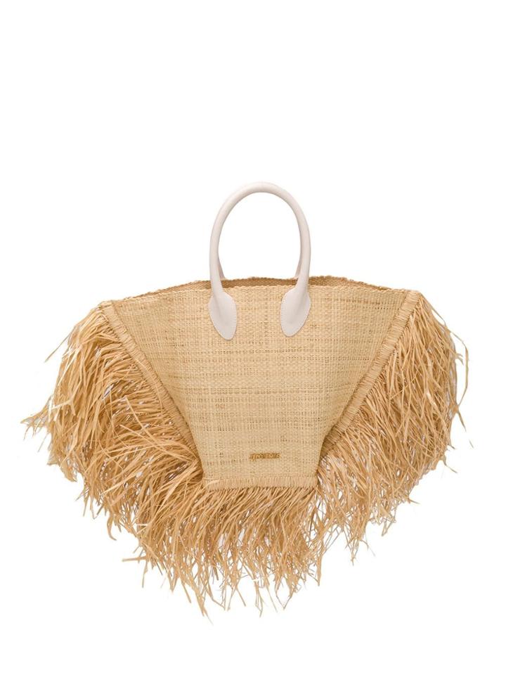 Jacquemus Le Baci Straw Bag - Neutrals