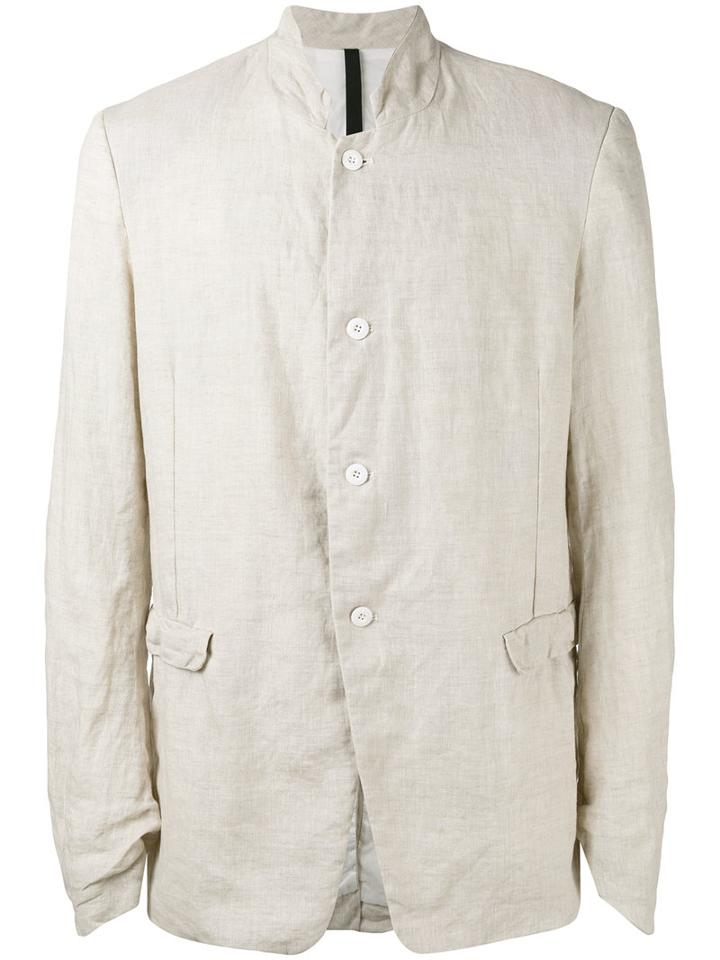 Poème Bohémien Slim-fit Blazer, Men's, Size: 52, Grey, Linen/flax/cotton