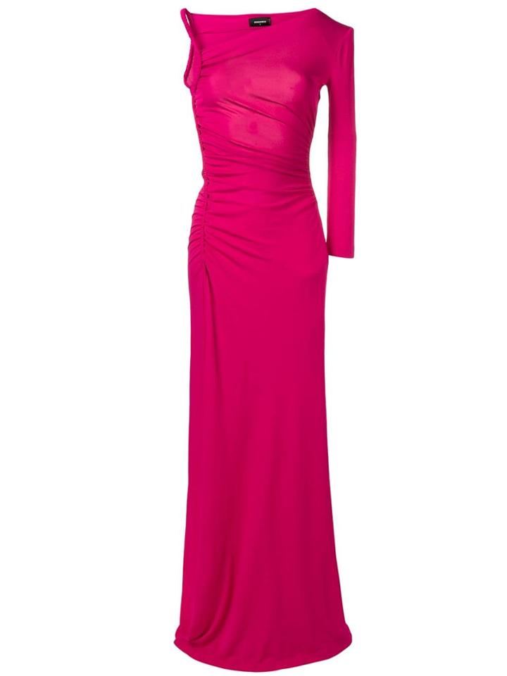 Dsquared2 Asymmetric Long Dress - Pink