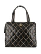 Chanel Pre-owned Wild Stitch Cc Logos Hand Bag - Black