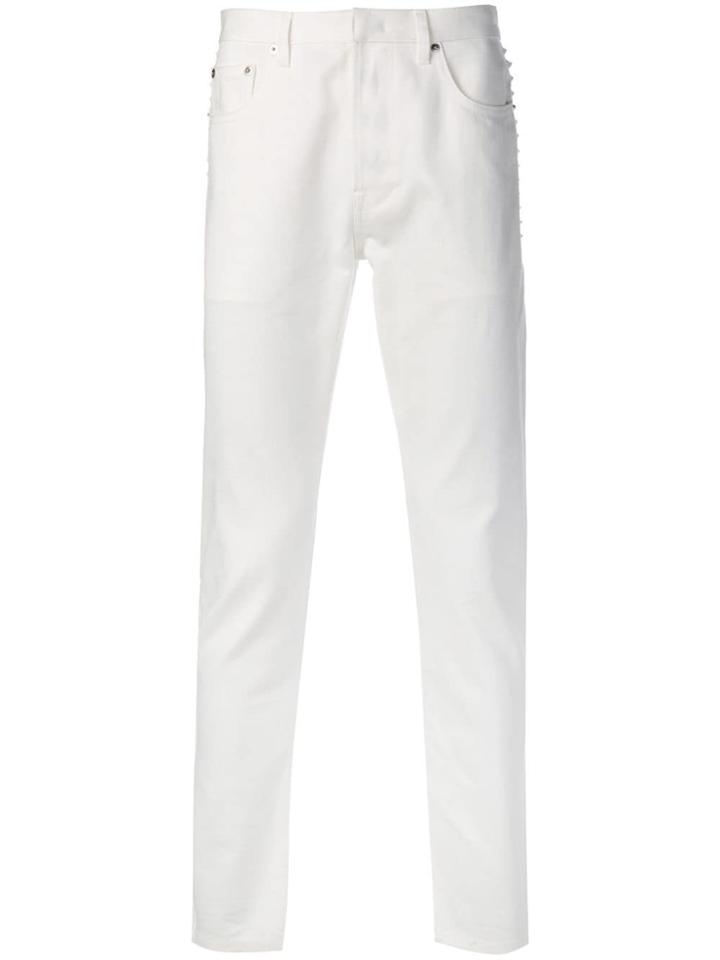 Valentino Rockstud Slim-fit Jeans - White