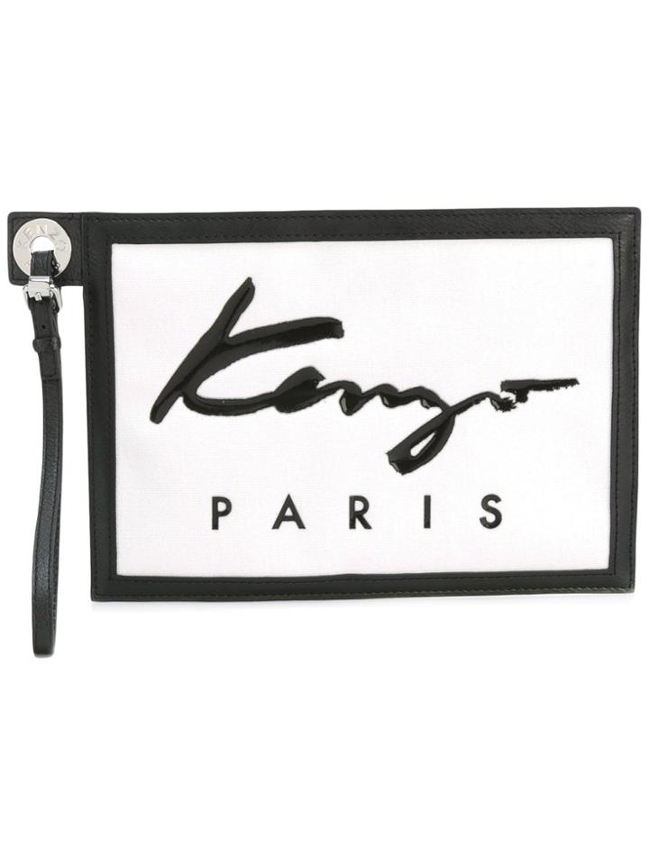 Kenzo Small Logo Print Clutch - Black