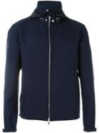 Moncler Hooded Windbreaker Jacket, Men's, Size: 4, Blue, Polyester/calf Leather