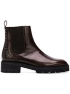 Peserico Studded Ankle Boots - Brown