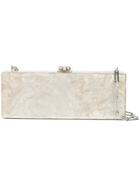 Edie Parker Flavia Pearl Effect Clutch Bag - Metallic