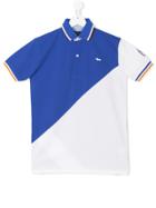 Harmont & Blaine Junior Teen Color Block Polo Shirt - Blue