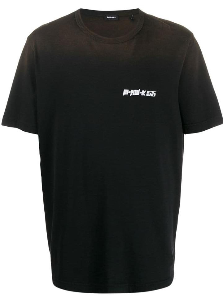 Diesel Contrast Print T-shirt - Black