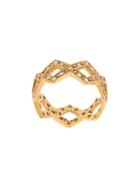 Cathy Waterman 22kt Gold And Diamond Braided Ring - Metallic