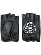 Karl Lagerfeld Geo Stone Gloves - Black