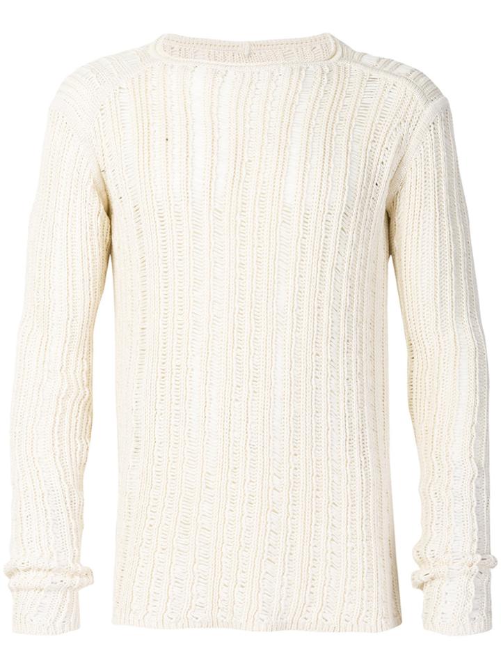 Rick Owens Ribbed Open Knit Sweater - Unavailable
