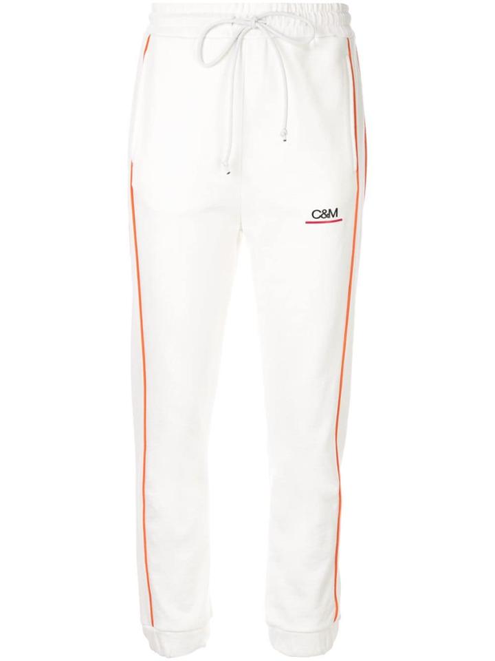 C & M Wynn Piping Track Pants - White