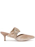 Malone Souliers Maite Crystal Buckle Mules - Pink