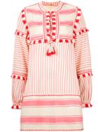 Dodo Bar Or Tassel Striped Tunic Dress - Red