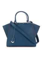 Fendi 3jours Shopper Bag, Women's, Blue, Leather