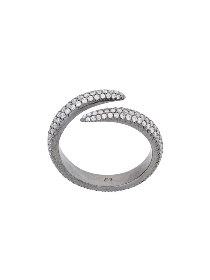 Eva Fehren Pave Wrap Claw Ring - Metallic