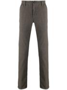 Incotex Micro Pattern Slim Trousers - Brown