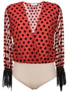 Nk Polka Dot Tulle Body - Red