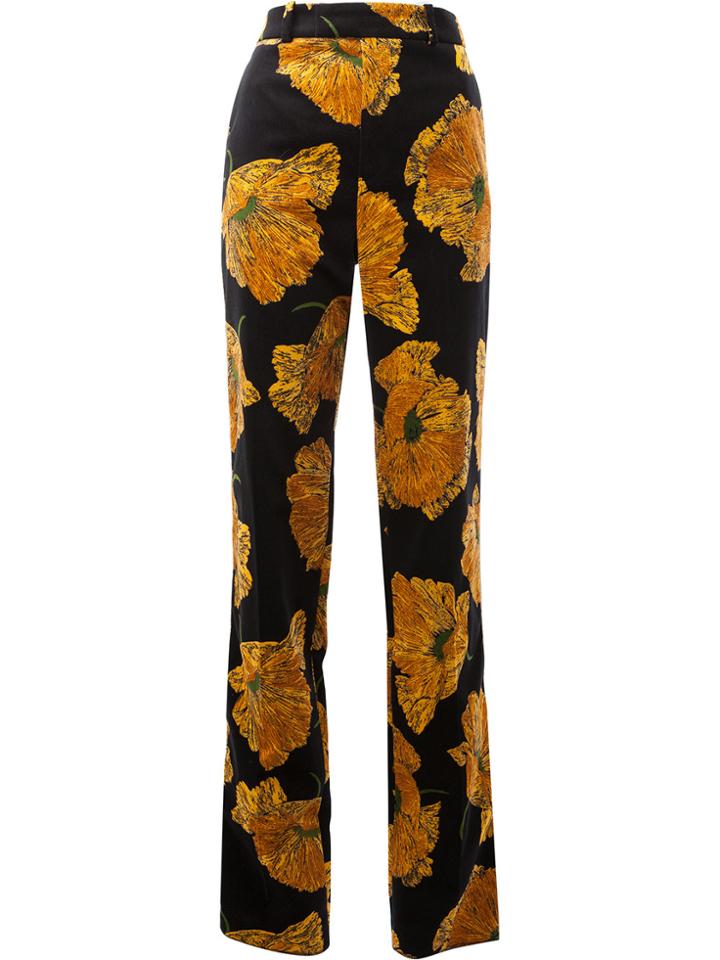 Gucci Poppy Print Trousers - Black