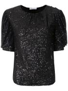 Nk Blow Mary Sequinned Blouse - Black