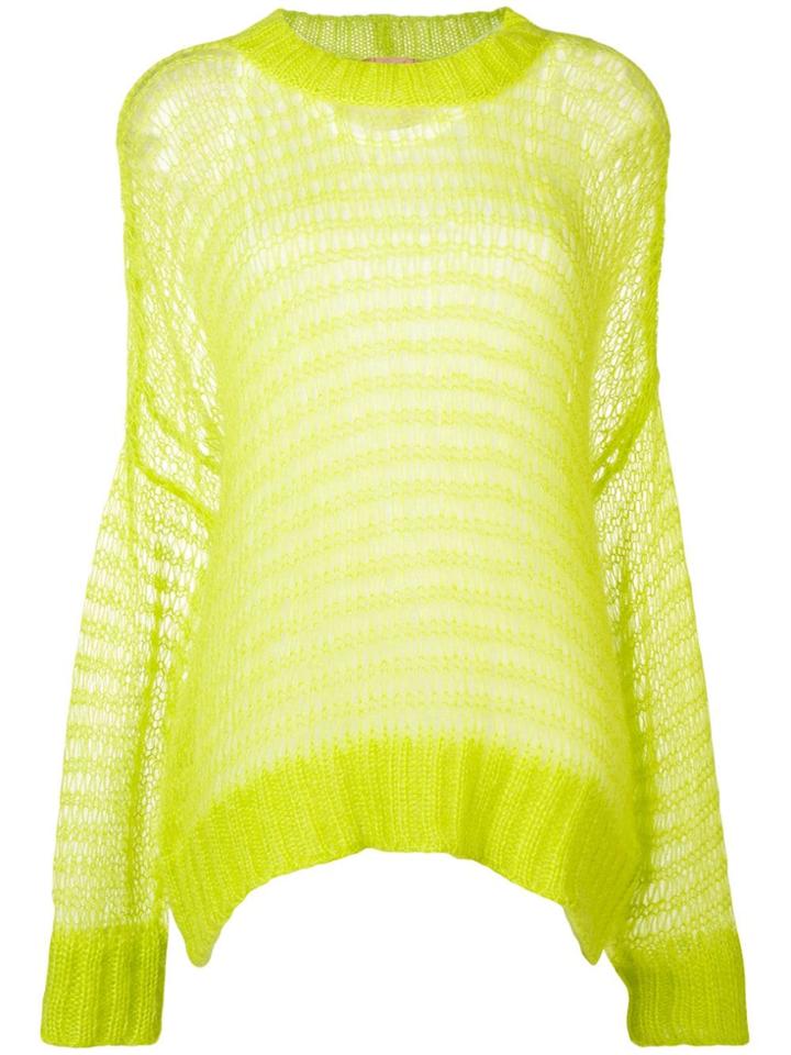 No21 Oversized Sheer Jumper - Green